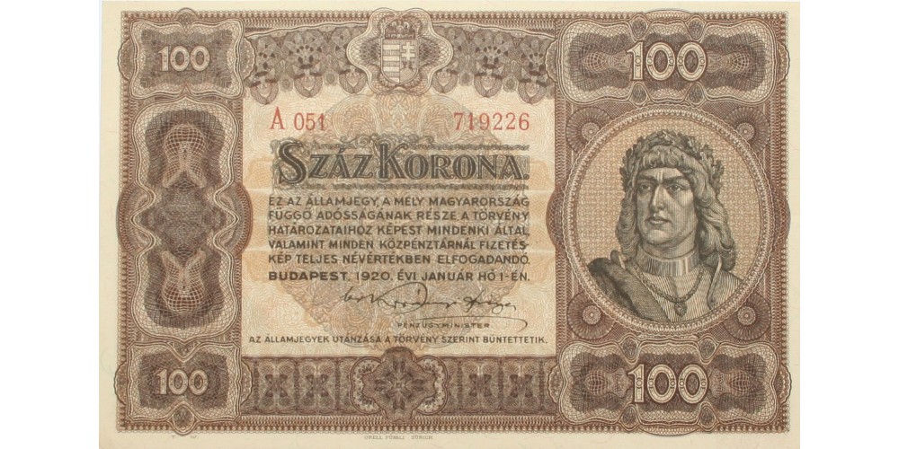 100 korona 1920